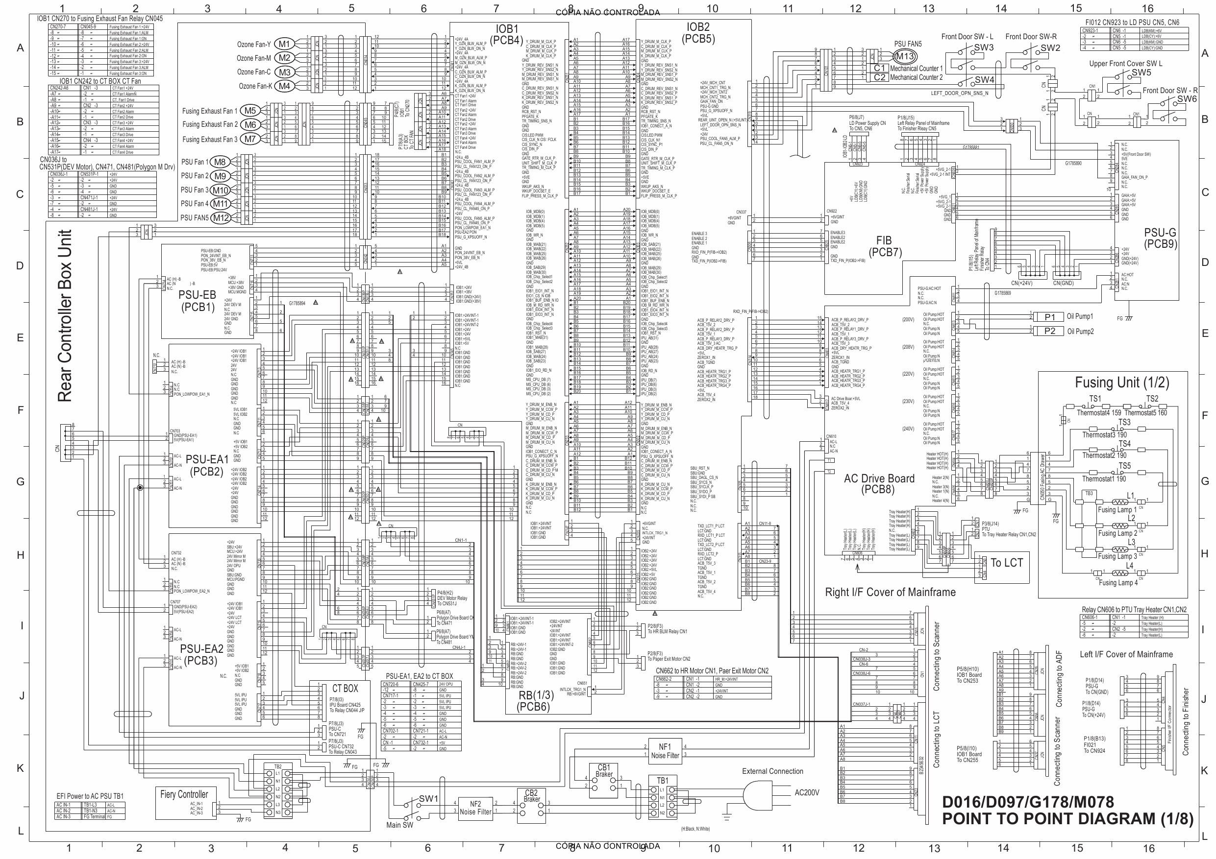RICOH Aficio Pro-C720s C900s C900 C720 D016 D097 G178 M078 Circuit Diagram-1
